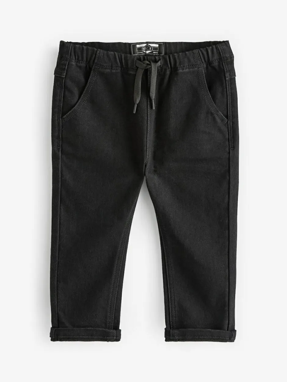 Next Super Soft Pull-On Jeans With Stretch (3mths-7yrs) Black Denim Clearance