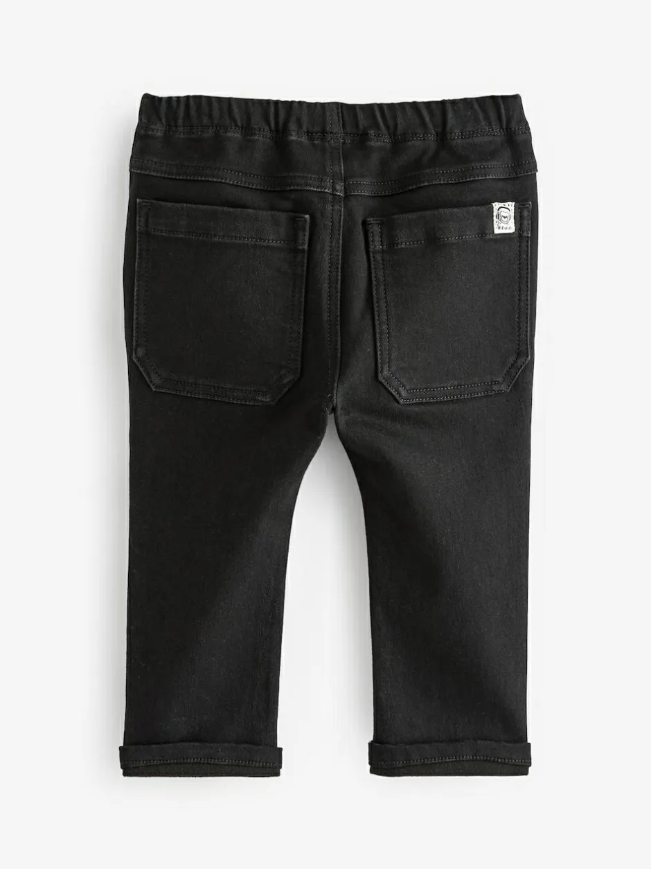 Next Super Soft Pull-On Jeans With Stretch (3mths-7yrs) Black Denim Clearance