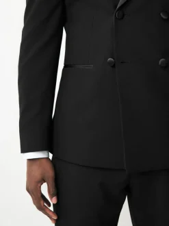 Next Black Double Breasted Tuxedo Suit Jacket New