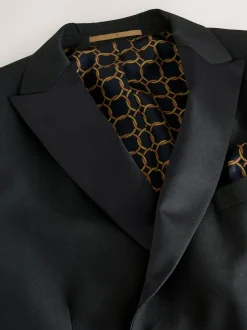 Next Black Double Breasted Tuxedo Suit Jacket New
