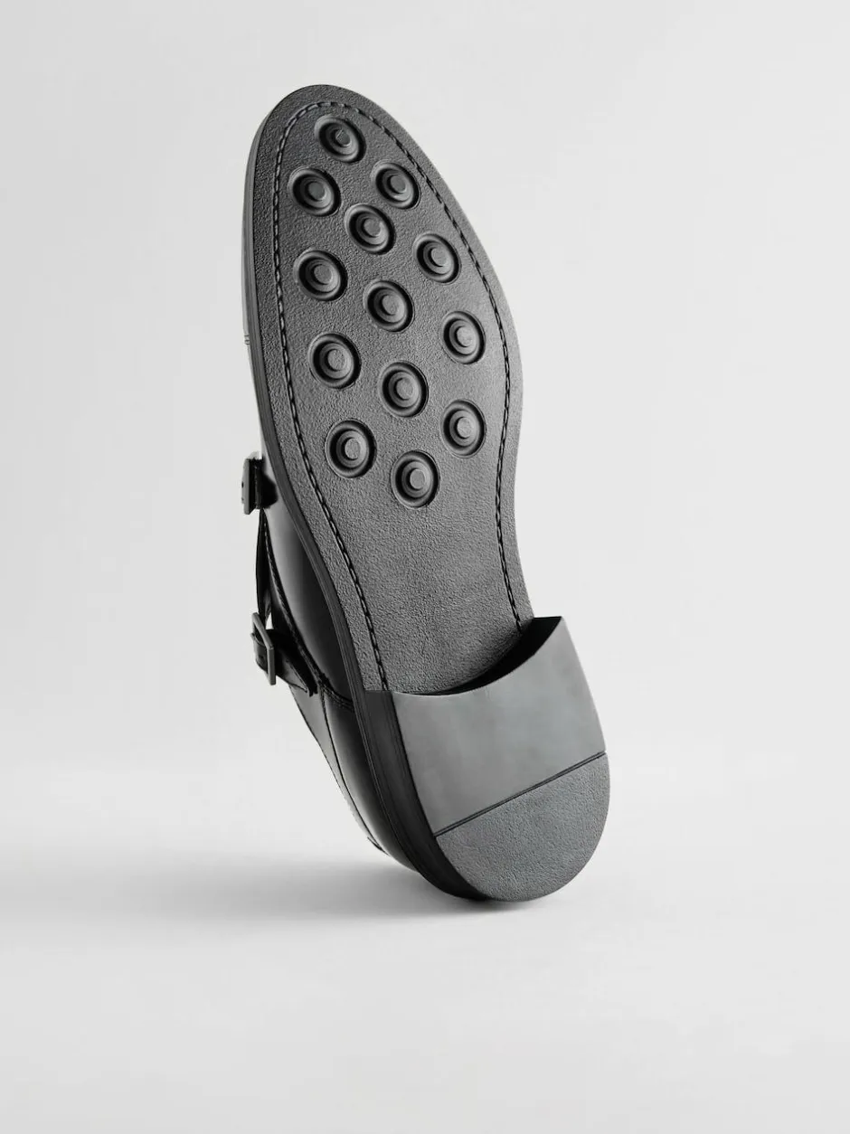Next Black Double Monk Shoes Sale