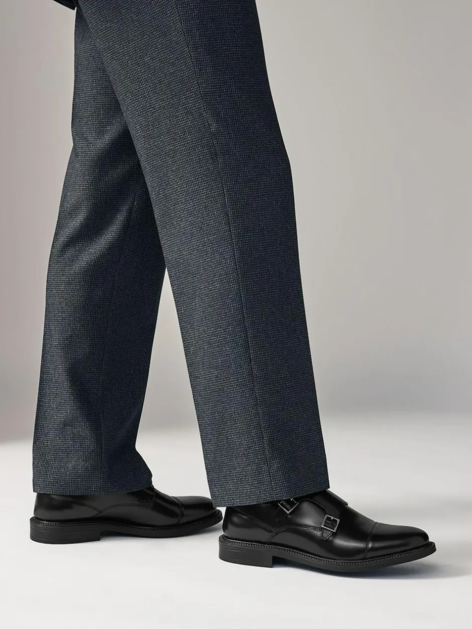 Next Black Double Monk Shoes Sale