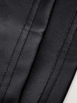 Next Faux Leather Mini Skirt Black Hot