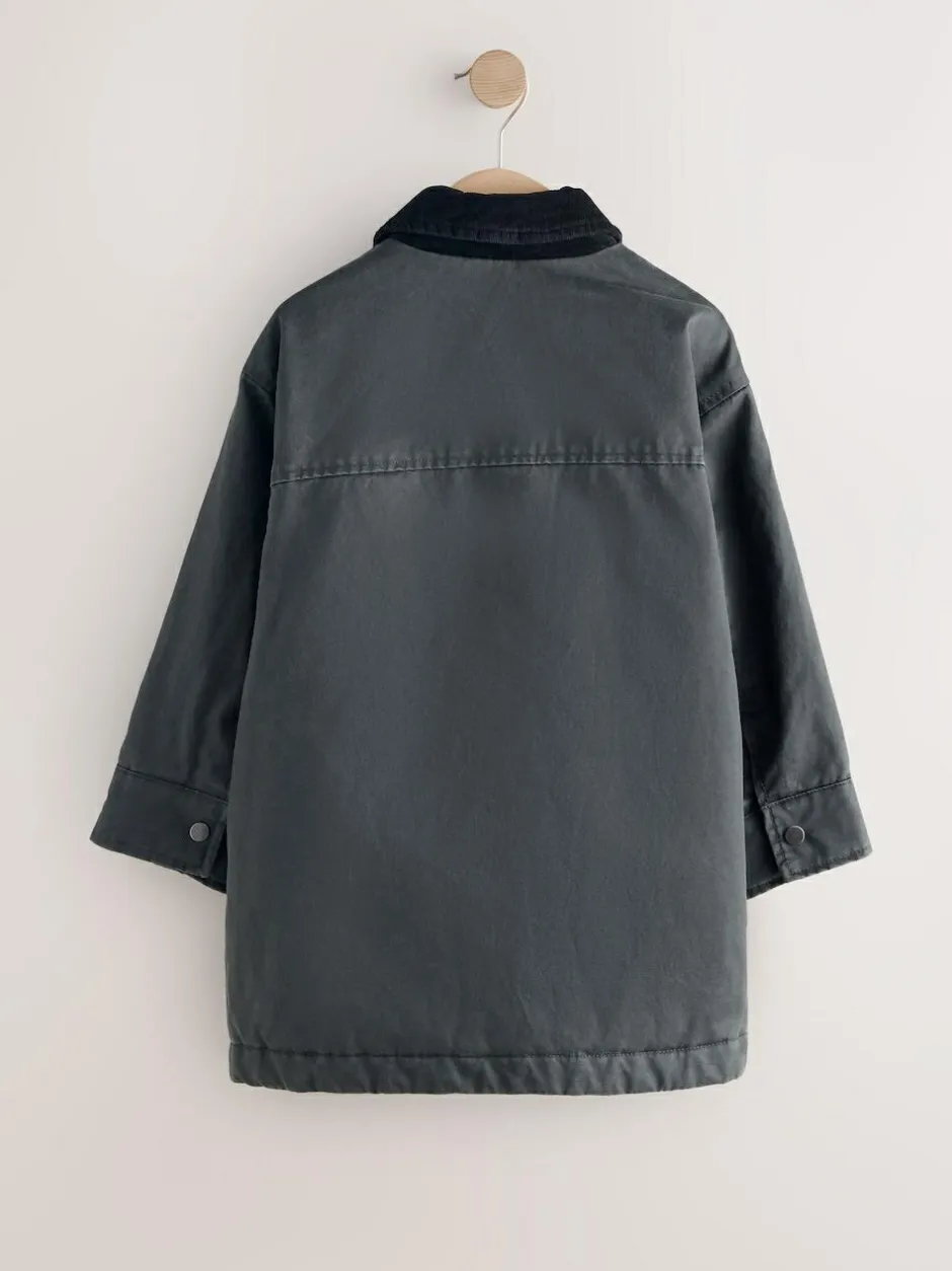 Next Black Faux Waxed Jacket (5-14yrs) Hot