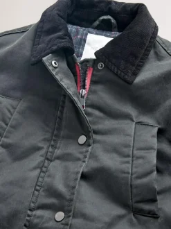 Next Black Faux Waxed Jacket (5-14yrs) Hot