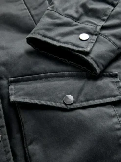Next Black Faux Waxed Jacket (5-14yrs) Hot