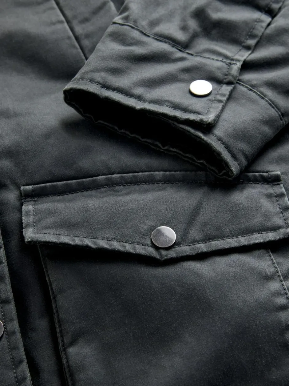 Next Black Faux Waxed Jacket (5-14yrs) Hot
