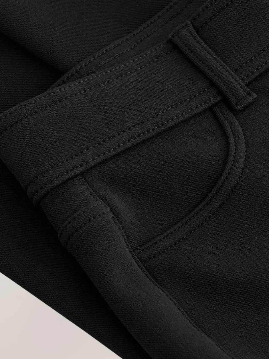 Next Black Fleece Lined Warm Handle Cosy Jersey Denim Leggings Online