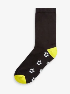 Next Cotton Rich Cushioned Socks 7 Pack Black Football Sale