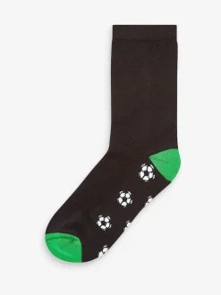 Next Cotton Rich Cushioned Socks 7 Pack Black Football Sale