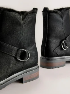 Next Forever Comfort® Faux Fur Hardware Ankle Boots Black Hot