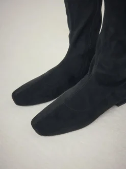 Next Black Forever Comfort® Flat Sock Over The Knee Boots