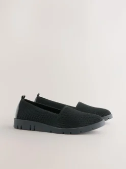 Next Black Forever Comfort® Knitted Slip On Shoes Online