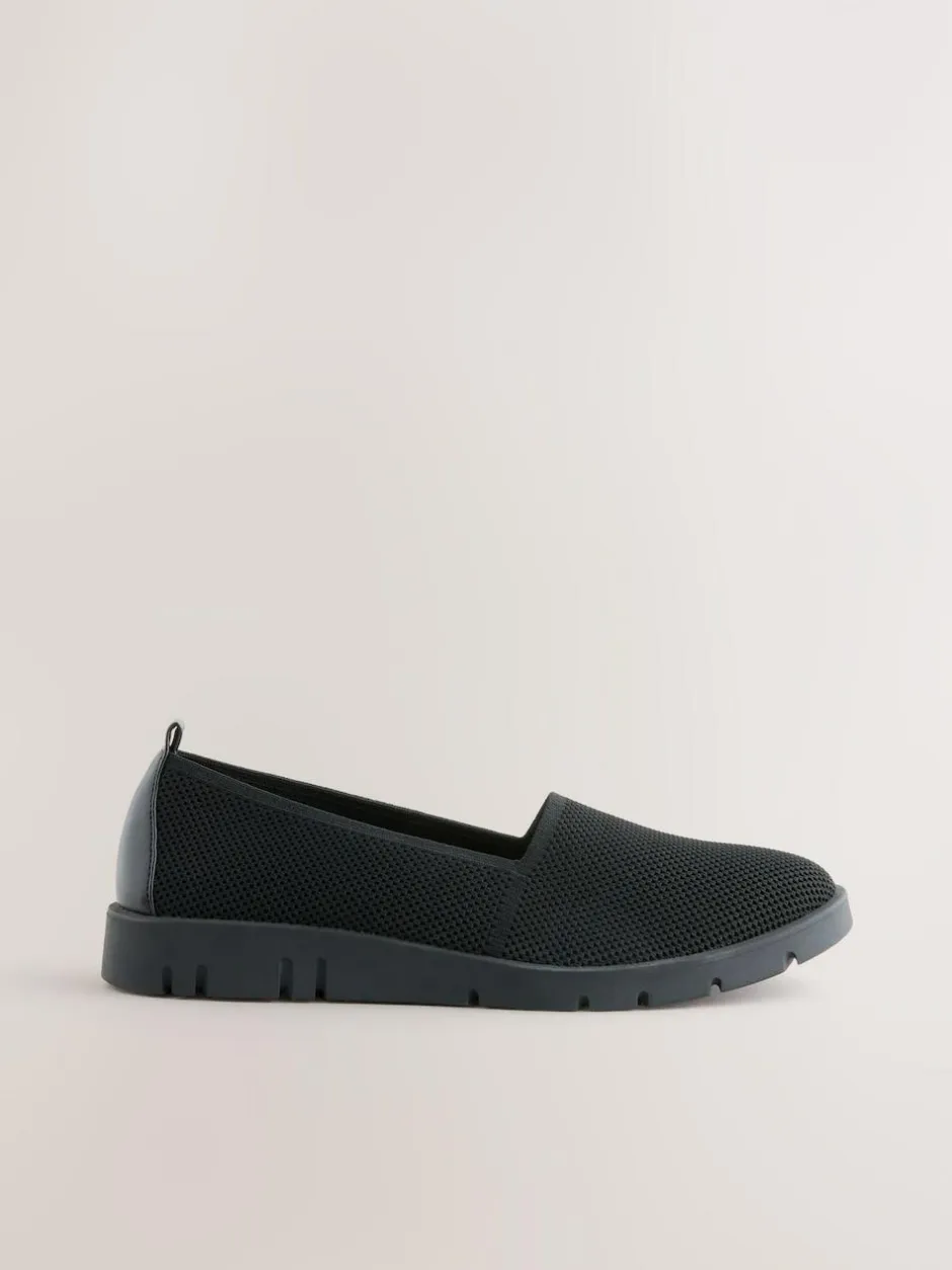 Next Black Forever Comfort® Knitted Slip On Shoes Online