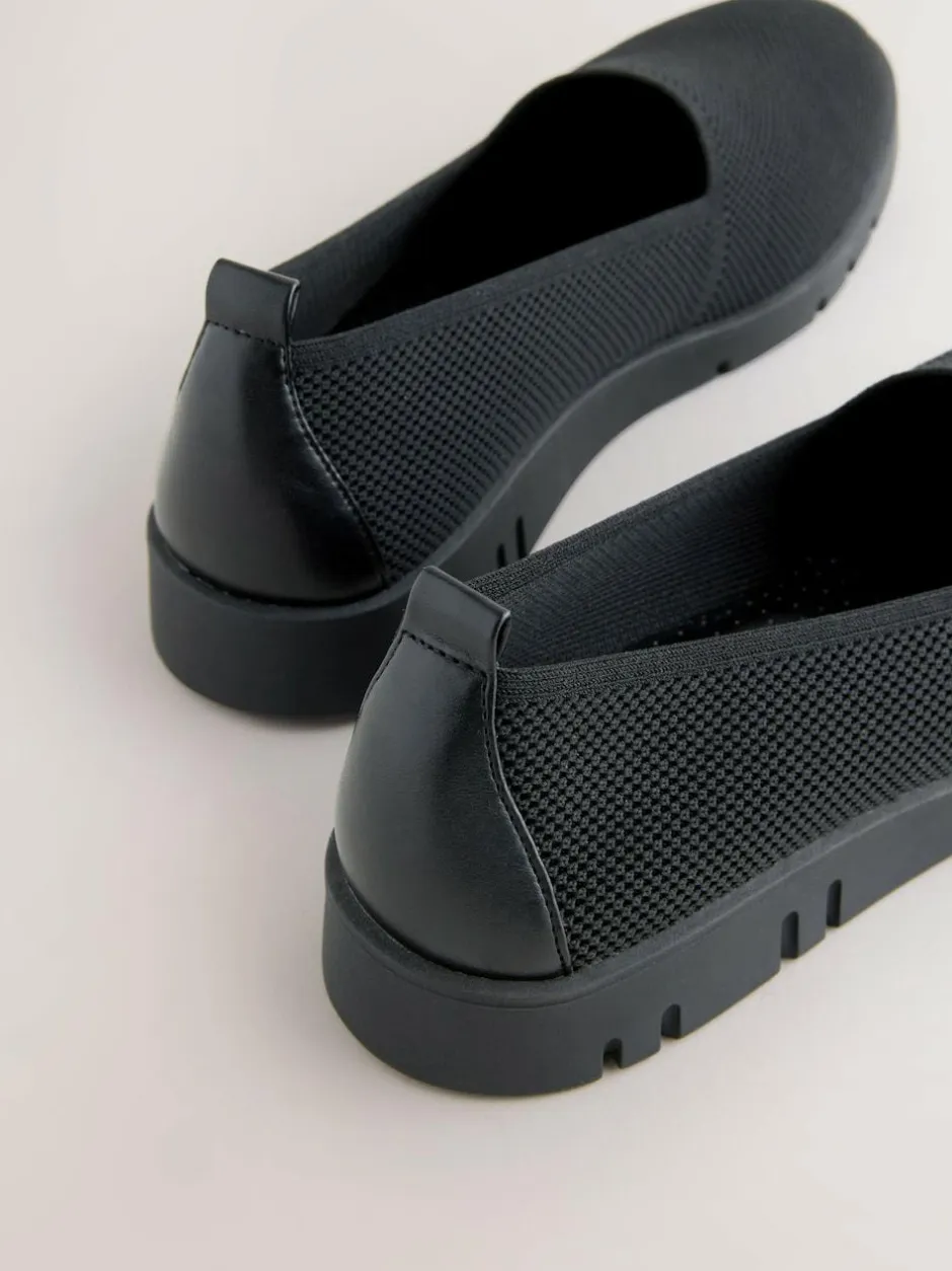 Next Black Forever Comfort® Knitted Slip On Shoes Online