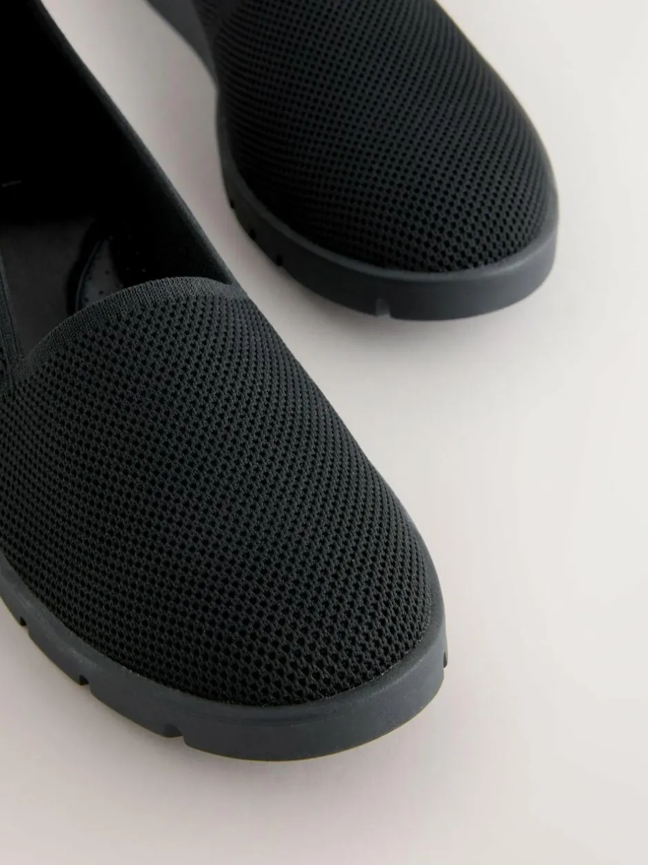 Next Black Forever Comfort® Knitted Slip On Shoes Online