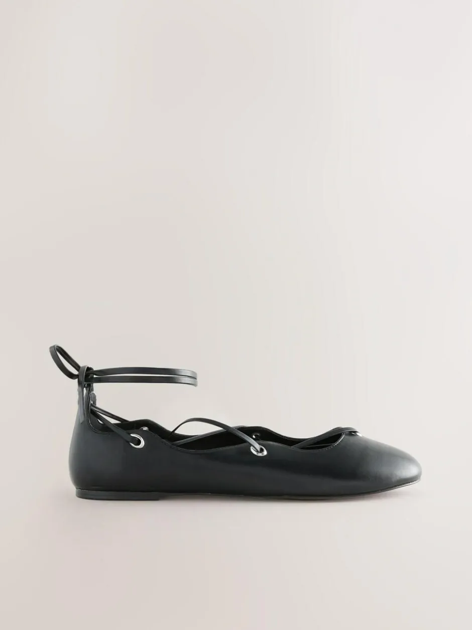 Next Black Forever Comfort® Leather Ghillie Shoes Best