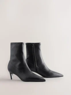 Next Forever Comfort® Pointed Toe Sock Boots Black New