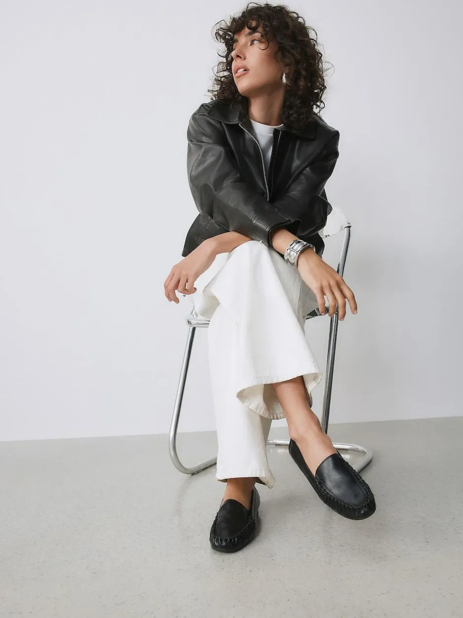 Next Forever Comfort® Soft Ruched Loafers Black Sale