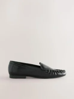Next Forever Comfort® Soft Ruched Loafers Black Sale