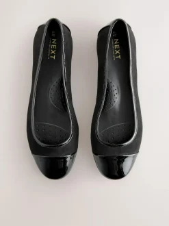 Next Black Forever Comfort® Toe Cap Ballerina Shoes Hot