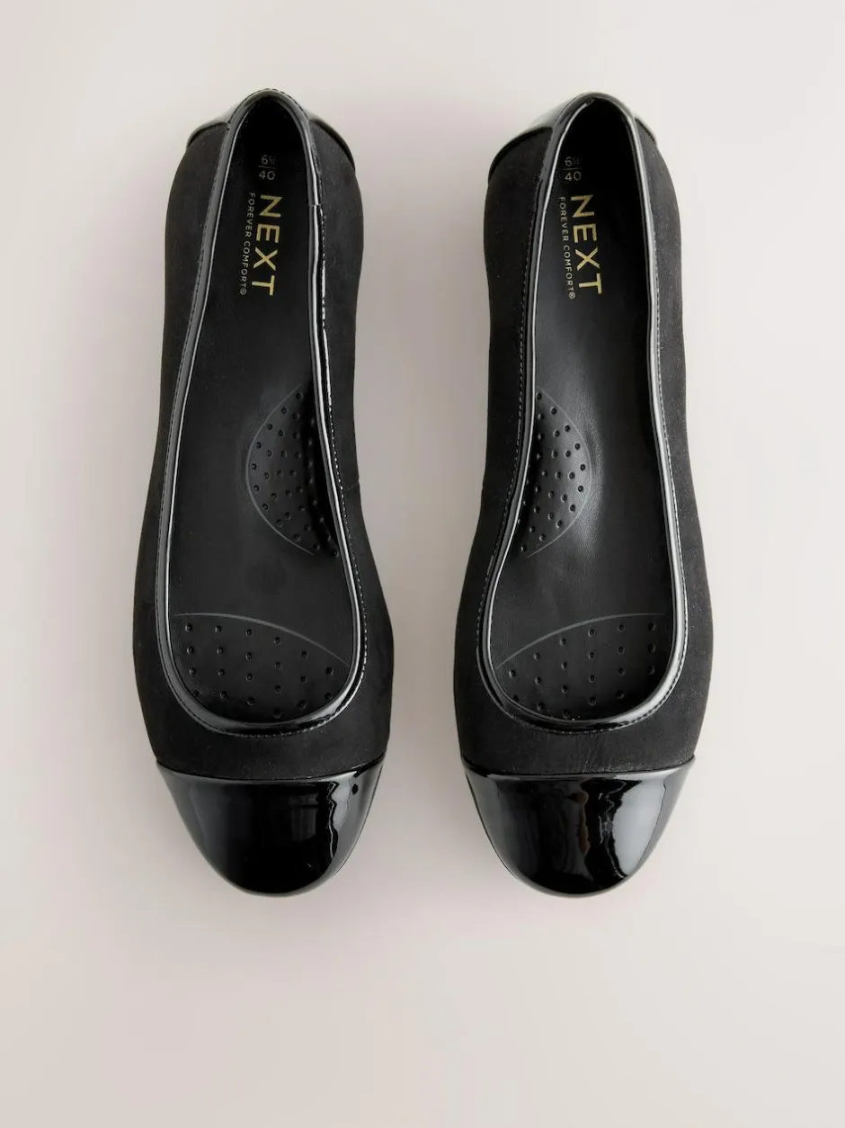 Next Black Forever Comfort® Toe Cap Ballerina Shoes Hot