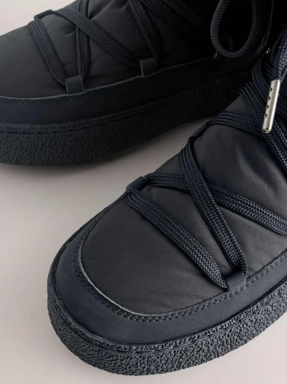 Next Black Forever Comfort® Water Repellent Finish Faux Fur Lined Boots Hot