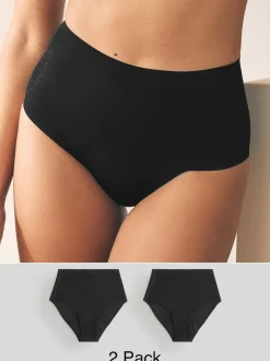 Next Black Full Brief Anti Leak Knickers 2 Pack Sale