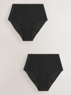 Next Black Full Brief Anti Leak Knickers 2 Pack Sale
