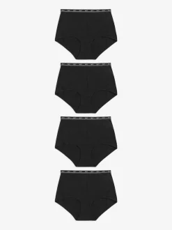 Next Black Full Brief Cotton Logo Knickers 4 Pack Best