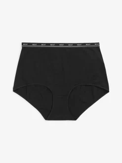 Next Black Full Brief Cotton Logo Knickers 4 Pack Best