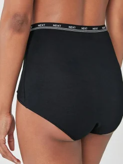 Next Black Full Brief Cotton Logo Knickers 4 Pack Best
