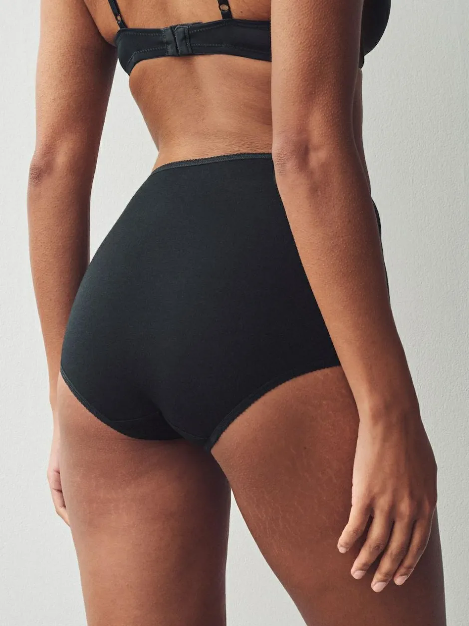 Next Black Full Brief Cotton Rich Knickers 5 Pack Online