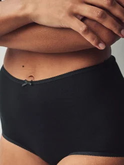 Next Black Full Brief Cotton Rich Knickers 5 Pack Online