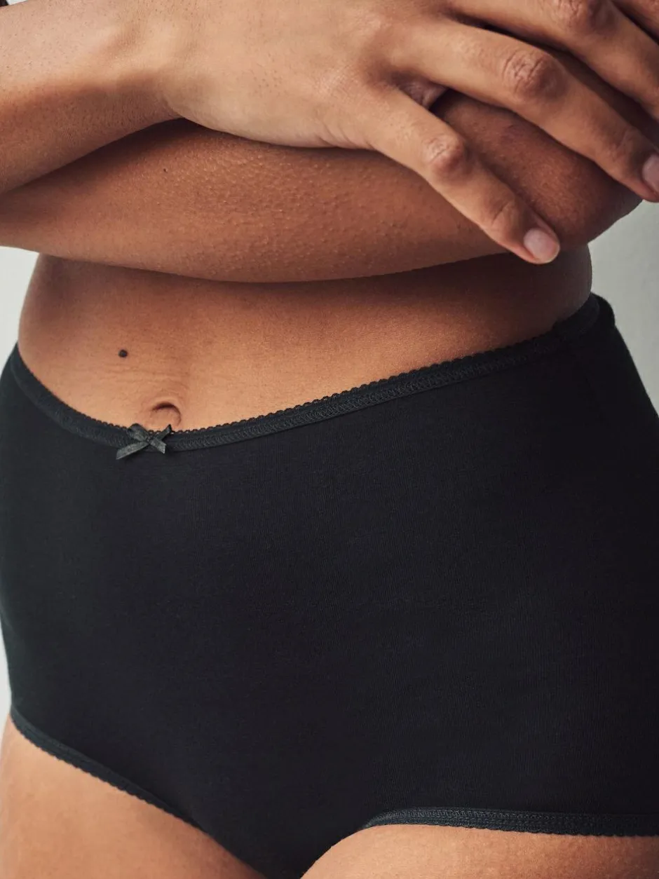 Next Black Full Brief Cotton Rich Knickers 5 Pack Online