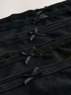 Next Black Full Brief Cotton Rich Knickers 5 Pack Online