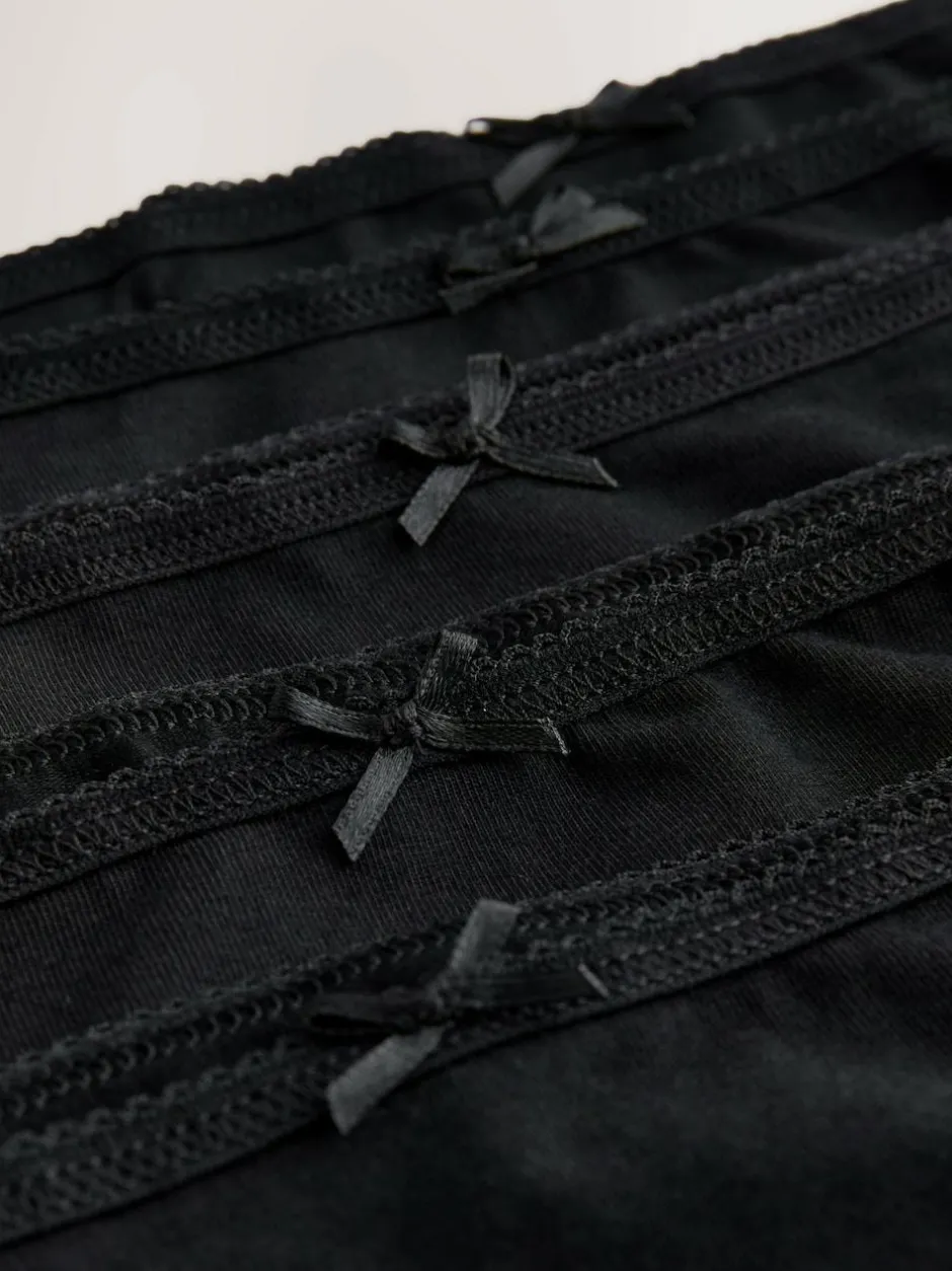 Next Black Full Brief Cotton Rich Knickers 5 Pack Online