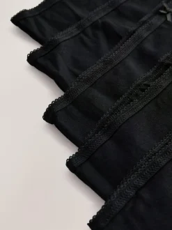Next Black Full Brief Cotton Rich Knickers 5 Pack Online