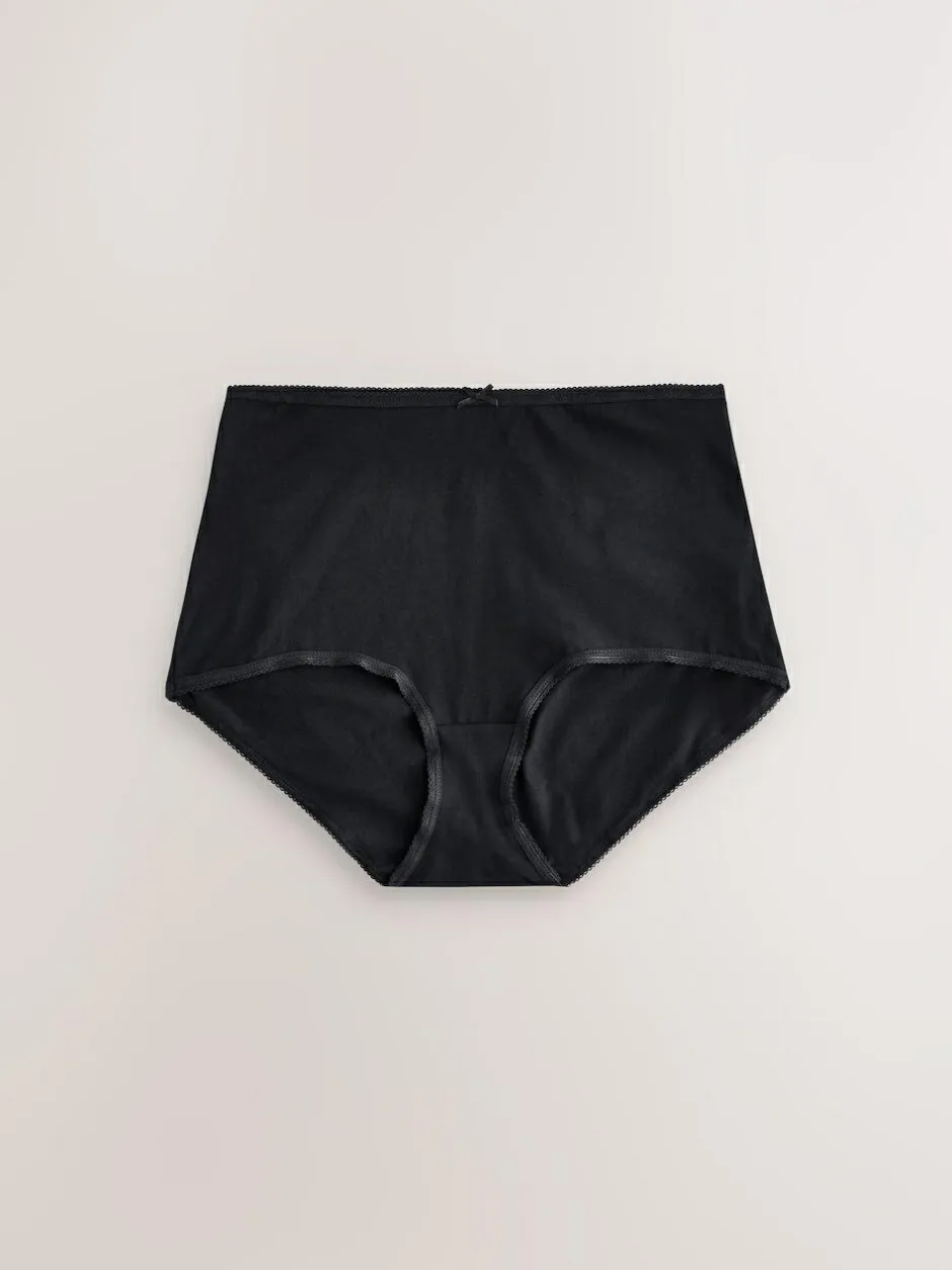 Next Black Full Brief Cotton Rich Knickers 5 Pack Online