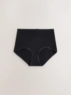 Next Full Brief Cotton Rich Knickers 7 Pack Black Outlet
