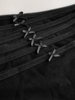 Next Full Brief Cotton Rich Knickers 7 Pack Black Outlet