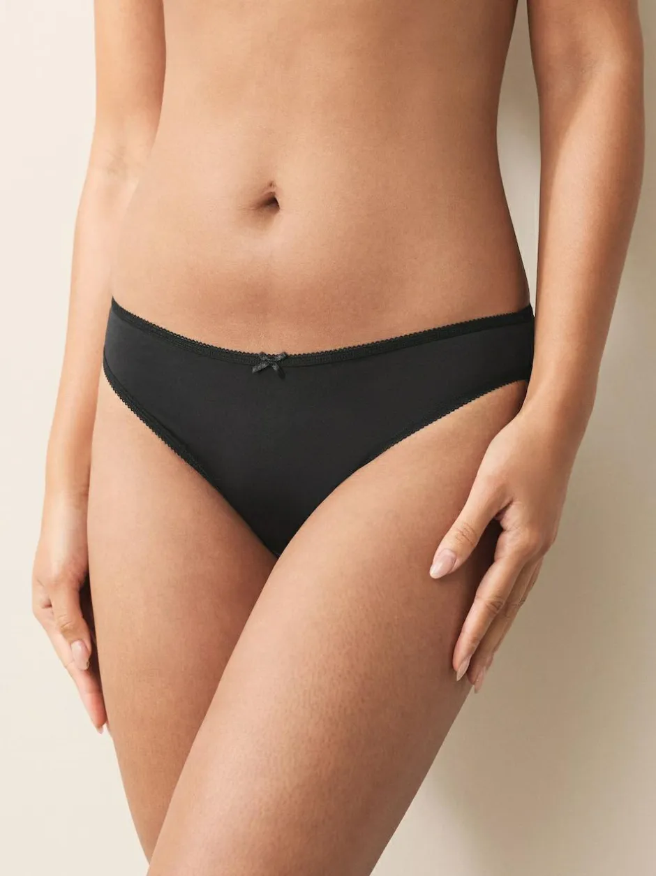 Next Black Full Brief Microfibre Knickers 10 Pack Outlet