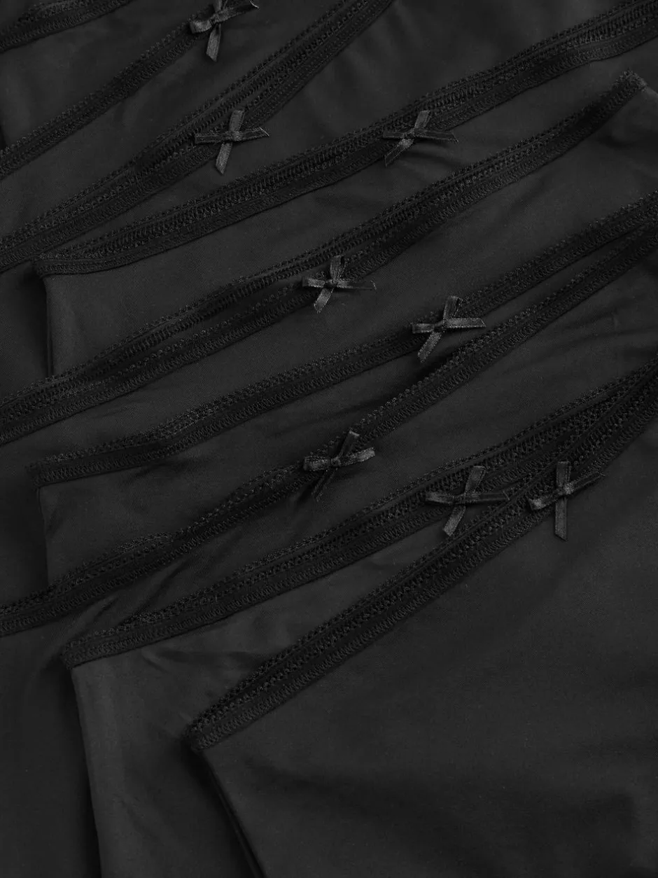 Next Black Full Brief Microfibre Knickers 10 Pack Outlet