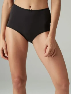 Next Full Brief Microfibre Knickers 5 Pack Black Online