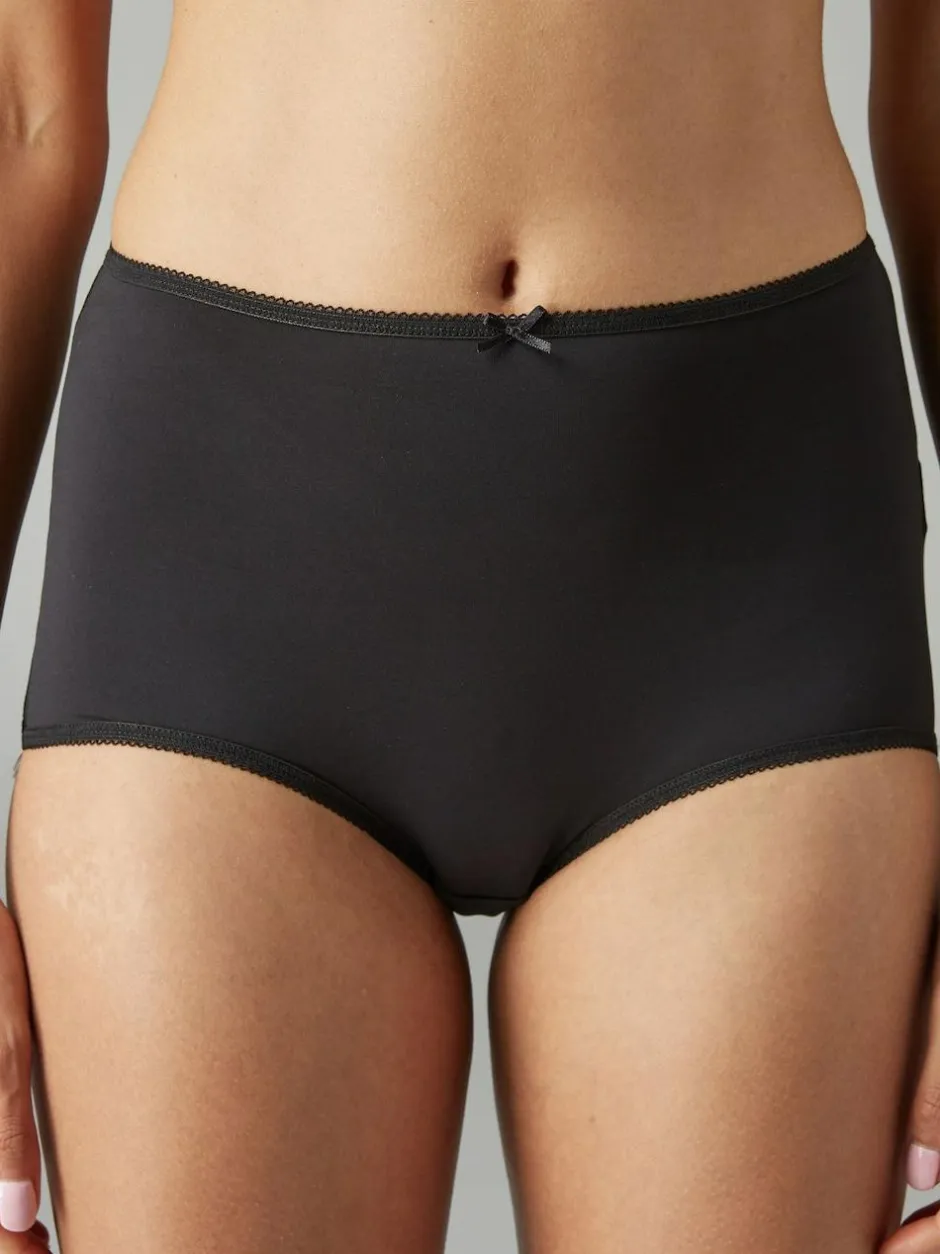 Next Full Brief Microfibre Knickers 7 Pack Black Sale