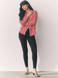 Next Black Full Length Leggings 5 Pack New