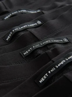 Next Black Full Length Leggings 5 Pack New