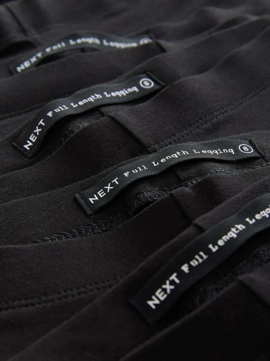 Next Black Full Length Leggings 5 Pack New