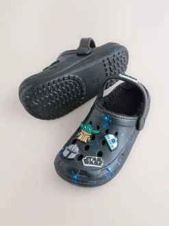 Next Black Galaxy Star Wars Warm Lined Slipper Clogs Online