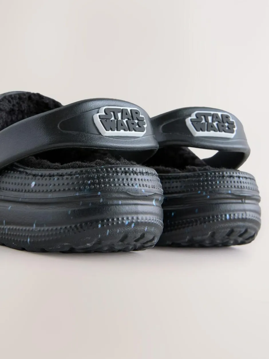 Next Black Galaxy Star Wars Warm Lined Slipper Clogs Online